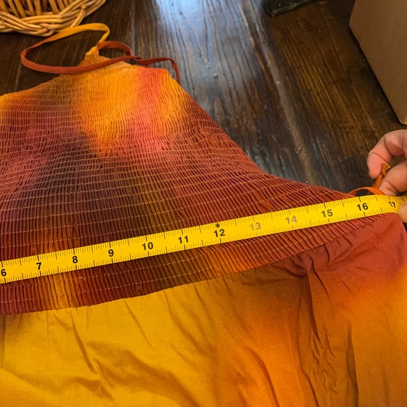 Brand New Zara tie-dye cotton maxi dress 🧡💛 - Picture 9 of 9